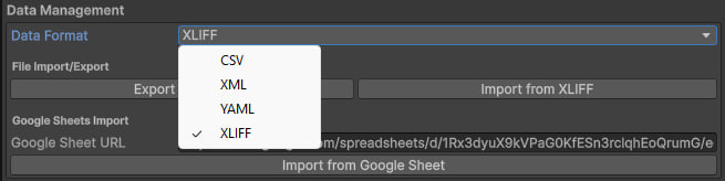 Data Management section